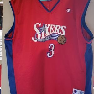 Vintage 2000’s Allen Iverson Philadelphia Sixers Champion Jersey size XXL